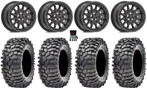 Valor V09 Beadlock 15" Wheels Charcoal 35" Roxxzilla Tires Can-Am Maverick R - Picture 1 of 4