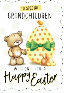 TARJETA DE PASCUA ESPECIAL PARA NIETOS Tarjeta de Pascua de calidad Lindo diseño - Imagen 1 de 3
