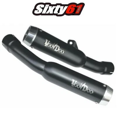 Escape vudú ZX14R 2012-2023 2024 2025 negro Kawasaki ZX14 Mini Meg doble acero Foto 1 de 3