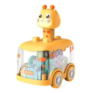 Pull Back Toy Car Pull Back Car for Kids Cartoon Animal Design Transparent - Picture 1 of 10