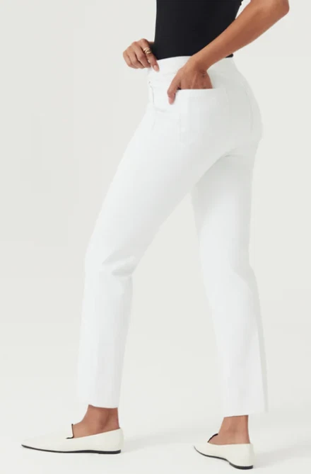 SPANX Women 3x On-the-Go Ankle Slim Straight Pant Classic White 20372R FLAW