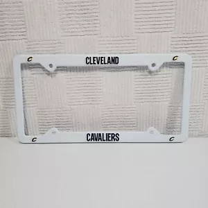NBA Cleveland Cavaliers White Plastic License Plate Frame Auto Tag New - Picture 1 of 4