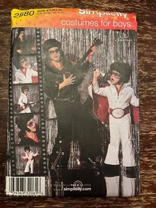 Simplicity 2880 UNCUT Sewing Pattern, Boys' Elvis Presley Costume, Size S-XL - Picture 1 of 2