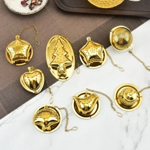 304 Acciaio Inox da Parete Colino da Tè con Catena Riutilizzabile Tè Filtro - Foto 1 di 15