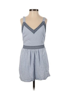 Mameluco Japna Mujer M Azul Blanco Rayas Bordado Sin Mangas Cuello en V - Imagen 1 de 8