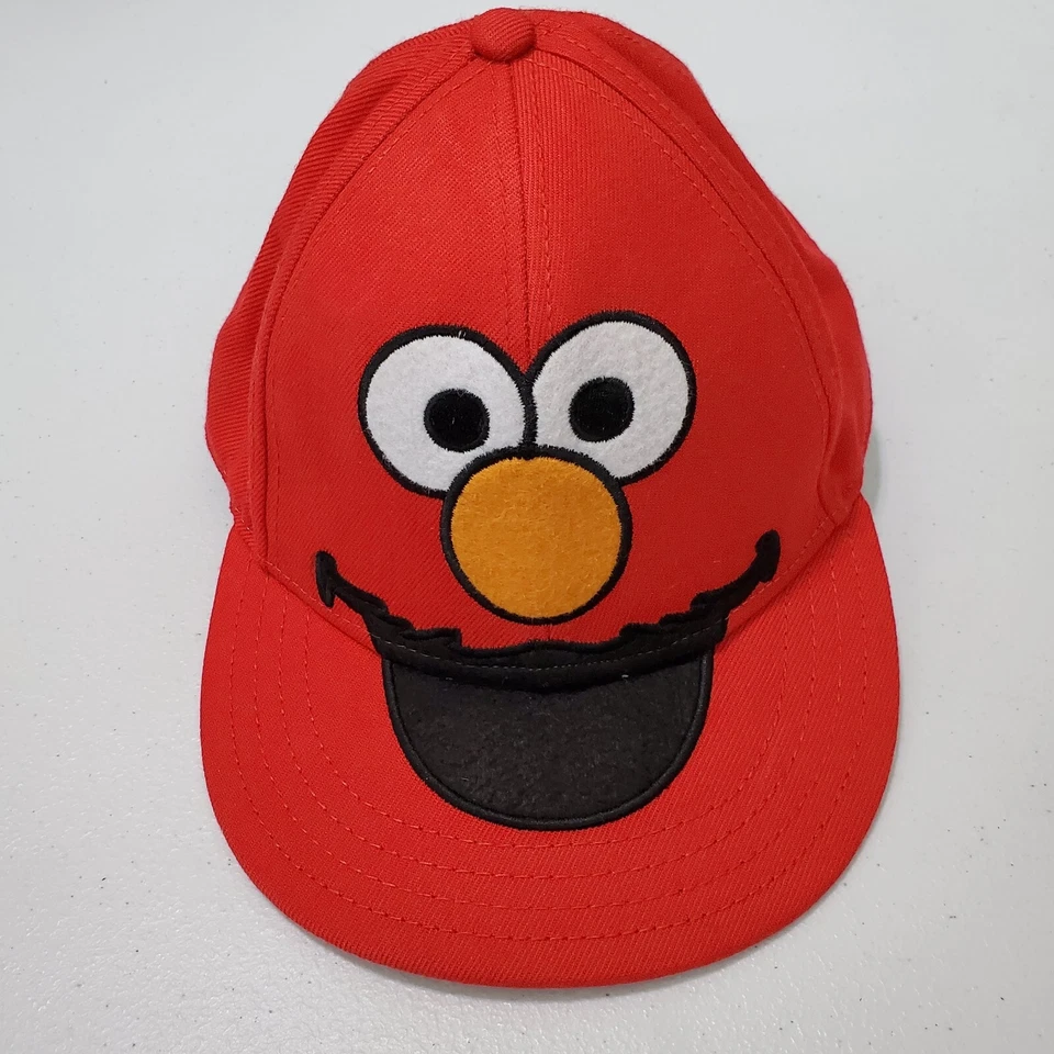 Sombrero Hombre Calle Sésamo Mediano Rojo Gorra Elmo Cara Bordada Mezcla Lana Personaje Foto 1 de 4