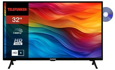 Telefunken XH32SO550SD 32 Zoll LED Fernseher HD Smart TV HDR DVD-Player HD+ - Bild 1 von 4