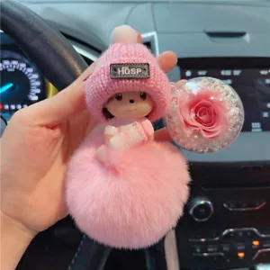 1X Moda Coche Llavero Regalo Precioso Suave y Lindo Llavero Lana Sombrero Bolso Colgante - Imagen 1 de 31