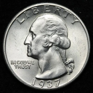 1937-D Washington Silver Quarter BU *UNCIRCULATED* MS E297 STBE - Picture 1 of 2