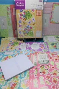 NUEVO Crafter's Companion kit para hacer tarjetas flores brillantes ~ doble kit de tarjetas holandesas - Imagen 1 de 6