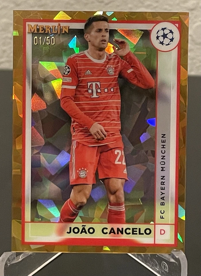 Joao Cancelo 2022-23 Topps Chrome Merlin Gold Atomic Refractor 1/50 - Image 1 of 2