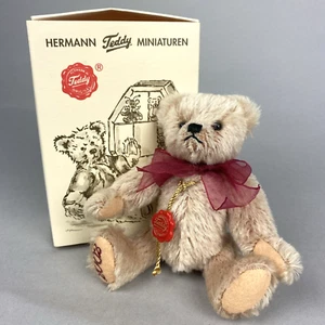 Hermann Teddy-Original Miniature Bear - 15cm, Pink - Boxed Made in Germany 2002 - Picture 1 of 16