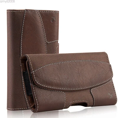 Первоклассный горизонтальный телефон чехол кобура с зажимом для ремня для iPhone Samsung - Изображение 1 из 4