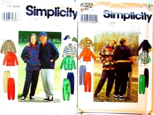 U PICK! Mens/Unisex FLEECE JACKET COAT PONCHO TOP PANTS HAT Sew Pattern ~ UC   - Picture 1 of 4