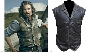 Chaleco de cuero real para hombre Hell on Wheels Cullen Bohannon - Imagen 1 de 4