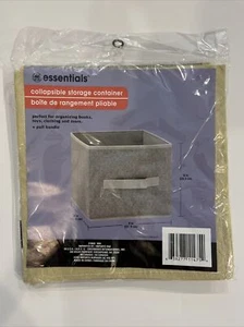 Essentials Tan Collapsible Storage Containers with Handles, 9x8 in. - Picture 1 of 2