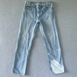 Vintage Levis Uomo 34X31 (etichetta 36X32) Blu 509 Dritto Arancione Tab Denim Sbiancato - Foto 1 di 16
