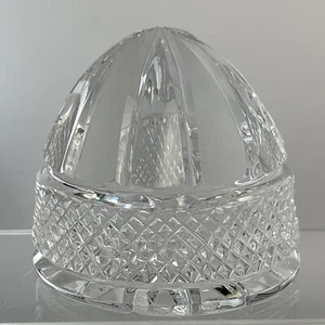 Vtg Beautiful Faceted Lead Crystal Paperweight Heavy Cut Unique Geometric Design - Picture 1 of 10
