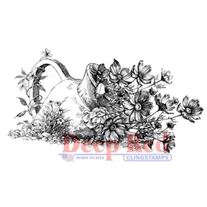 Estampillas rojas profundas jarrón de terracota sello adhesivo de goma - Imagen 1 de 6