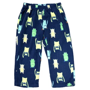 Carter's Monster Print Fleece Pajama Sleep Pants Navy Blue Toddler 2T - Picture 1 of 14