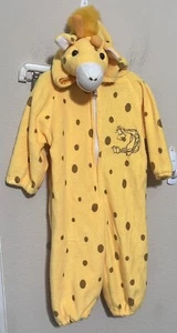 Giraffe Fleece Baby Costume Suit Infant 18-24 Mos Zip Front Bunting Sleeper - Picture 1 of 6