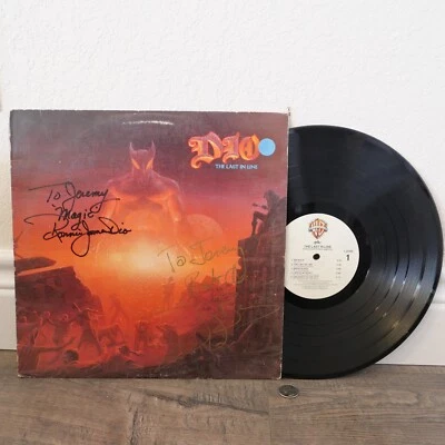 Dio The Last in Line Signed / Autographed LP Ronnie James Dio Jimmy Bain Record - Image 1 of 4