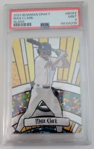 2023 Bowman Draft Max Clark Glass Insert PSA MINT 9 - Tigers - Picture 1 of 2