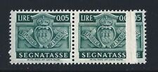 1945 SAN MARINO, Segnatasse n. 65d 5c. verde azzurro MNH/** carta ricongiunta