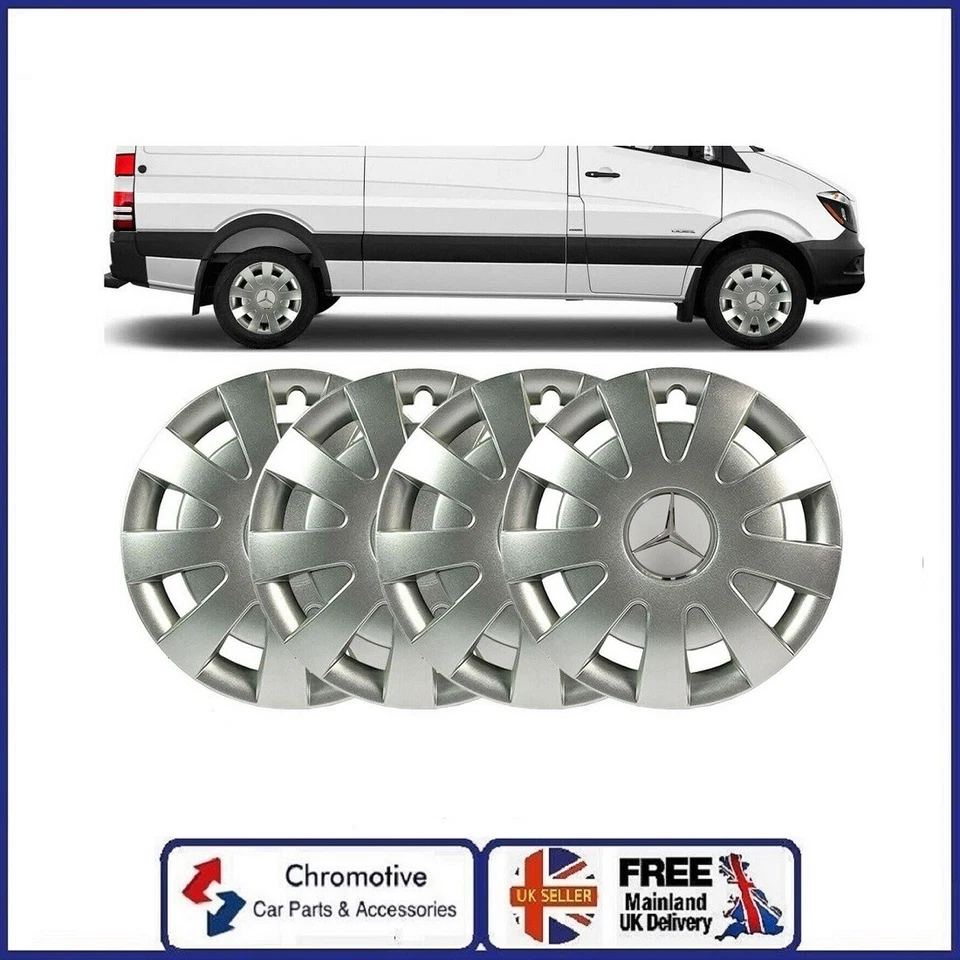 4 X 16'' Inches Wheel Trim Hub Caps FOR MERCEDES SPRINTER - Image 1 of 3