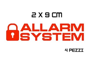 Adesivi Allarm System Adesivo prespaziato Sicurezza Auto Camper Furgone Machina - Foto 1 di 2