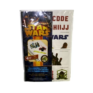 Star Wars Aufkleber Saga abnehmbare Sticker 4 Blatt - neu versiegelt - Bild 1 von 2