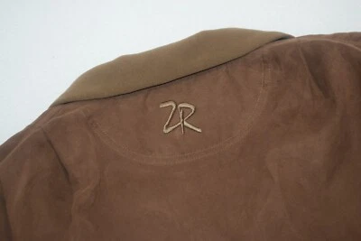 Chaqueta de golf Zero Restriction microgamuza cuello a presión pulóver marrón para mujer mediana Foto 1 de 4