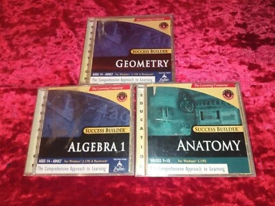 Success builder cd's 3 pack, Algebra 1, Anatomy, And Geometry *Used, AS IS* - Image 1 of 4