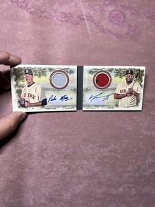 David Ortiz/Pedro Martinez 2019 Topps Allen & Ginter Dual Auto Patch Book 2/10