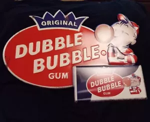 Letrero de metal de goma burbuja Dubble estilo vintage troquelado - Imagen 1 de 3