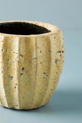 Глазурь треснувший терракота Sonny горшок солнечный средний горшок ANTHROPOLOGIE 🌞🪴 - Изображение 1 из 4