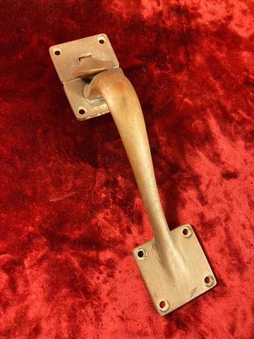 Vintage YALE Brass Thumb Latch Exterior Door Handle Cover