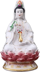 Beautiful Quan Yin Statue Porcelain Kuan Yin Statue Guan Yin Statue Goddess of M - Picture 1 of 8