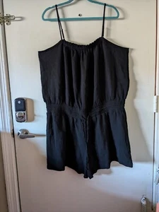 Old Navy Plus Size XXL Black Waffle Knit Romper - Picture 1 of 5
