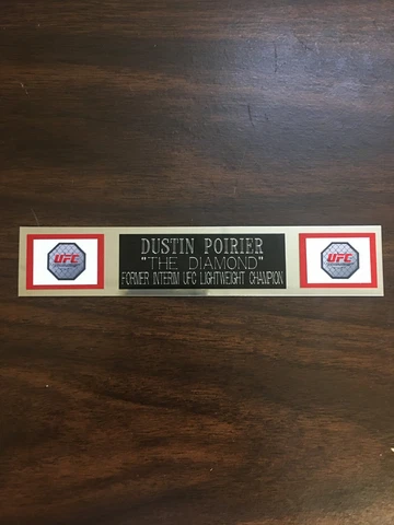 DUSTIN POIRIER (UFC) NAMEPLATE FOR SIGNED TRUNKS DISPLAY/PHOTO/PLAQUE Cover