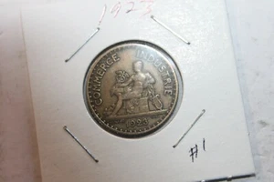 Moneda de la industria del comercio de Francia 1923 #1  - Imagen 1 de 3
