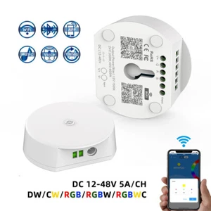 WiFi +Bluetooth-compatible Led Controller Smartphone Control RGBW RGB LED Strip - Picture 1 of 17