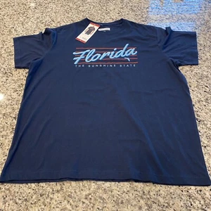 Florida State T-Shirt Blue Tee Men's Sz XL Stretch Graphic FL Sunshine State - Picture 1 of 8