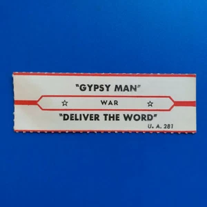 Jukebox Strip: WAR - Gypsy Man / Deliver the World 1973 United Artists 281 Funk - Picture 1 of 2