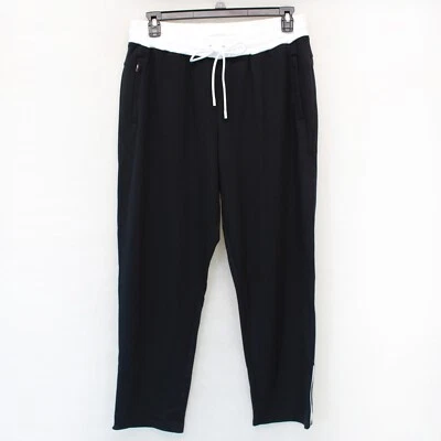 Talbots Plus Black Cotton Blend Contrast Waist Zipped Pants Jogger 3X - Image 1 of 4