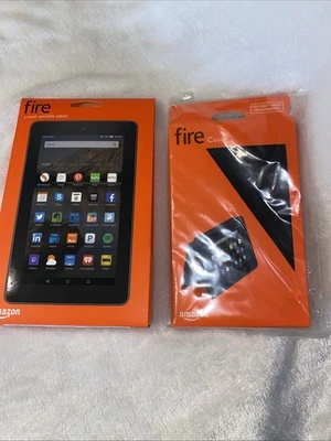 Amazon Fire 7" tablet - 5th Generation W/Cover. Both Brand NEW Unopened Bundled - Image 1 of 4
