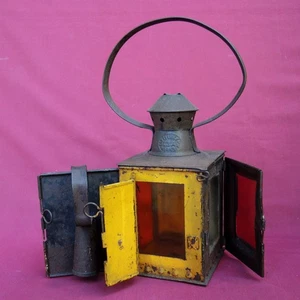 UdSSR Eisenbahn Markierung Kerze LATERNE 1953 Vintage Sowjetische Lok Eisenbahn Lampe - Bild 1 von 9