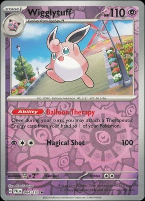 Pokemon - Wigglytuff #084/193 - SV02: Paldea Evolved Reverse Holo - Image 1 of 2