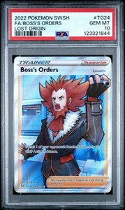 PSA 10 BOSS'S ORDERS TG24/TG30 FULL ART LOST ORIGIN POKEMON 😍 - Picture 1 of 2