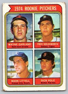 1974 Topps 1974 Rookie Pitchers (Garland/Fred/Littell/Pole) #596 - Picture 1 of 2
